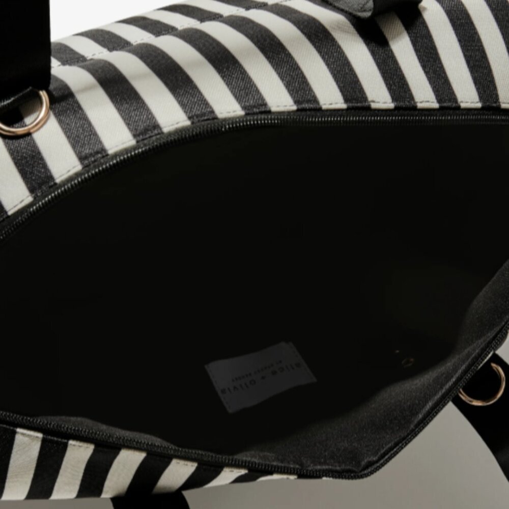 Alice + Olivia Striped Canvas Duffel Bag - Picture 3 of 7